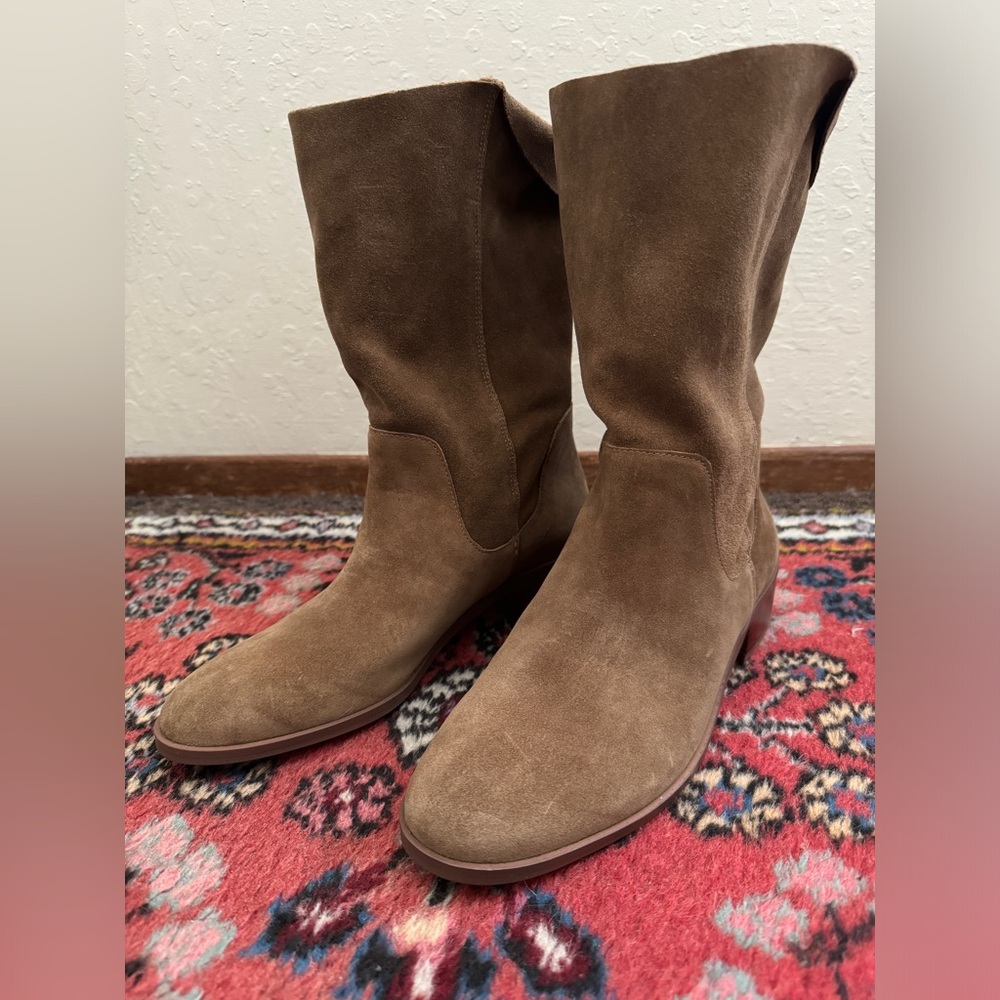 Sole Society Calanth Tan Leather Boots - 9 (women's)